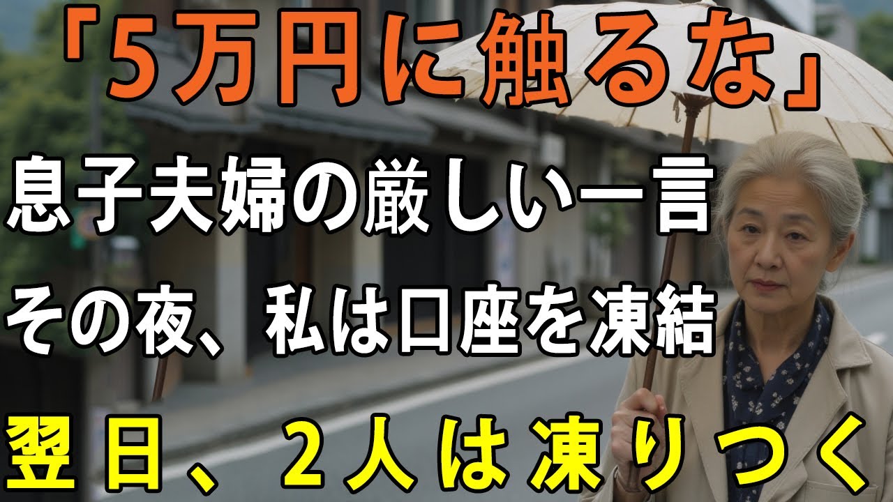 「たかが5万円で家族気取り？」息子夫婦が私に冷たく言い放ったその夜、私は即座に”定期預金3000万円”の口座を凍結→翌日、2人は凍りつきました【シニアライフ】【60代以上の方へ】