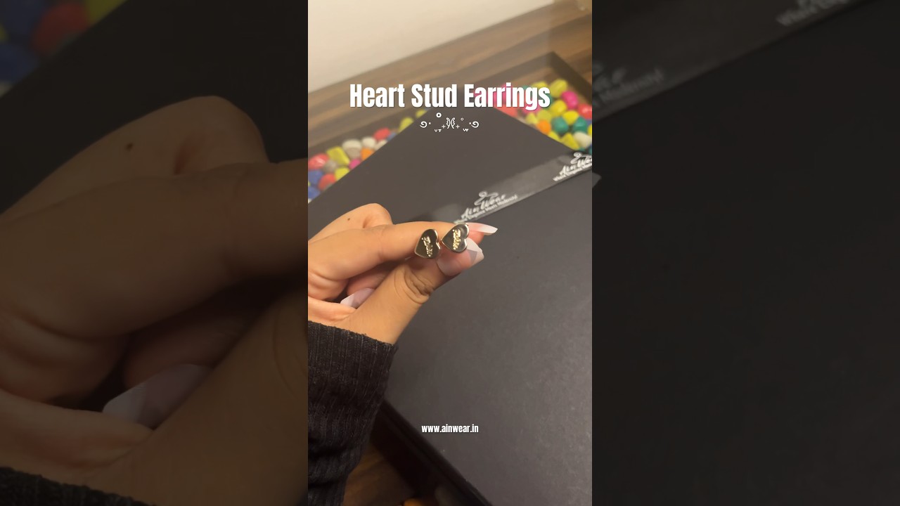 Heart Stud Earrings | Small Business India | Earrings Haul | Korean Earrings |Stud Earrings 