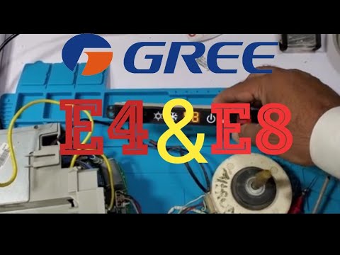 Gree DC inverter AC E4 & E8 error code solve