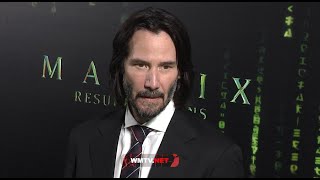 Keanu Reeves arrives at 'The Matrix Resurrections' film premiere in San Francisco