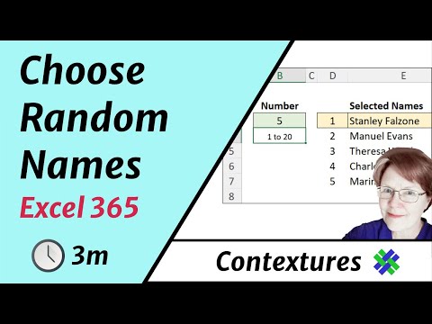 Choose Random Names in Excel 365