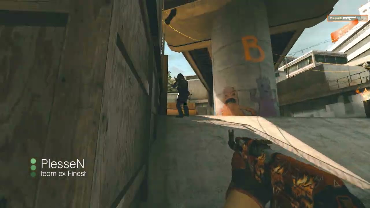 CSGO ex Finest PlesseN 4 Kills AK47 vs HAVU Overpass