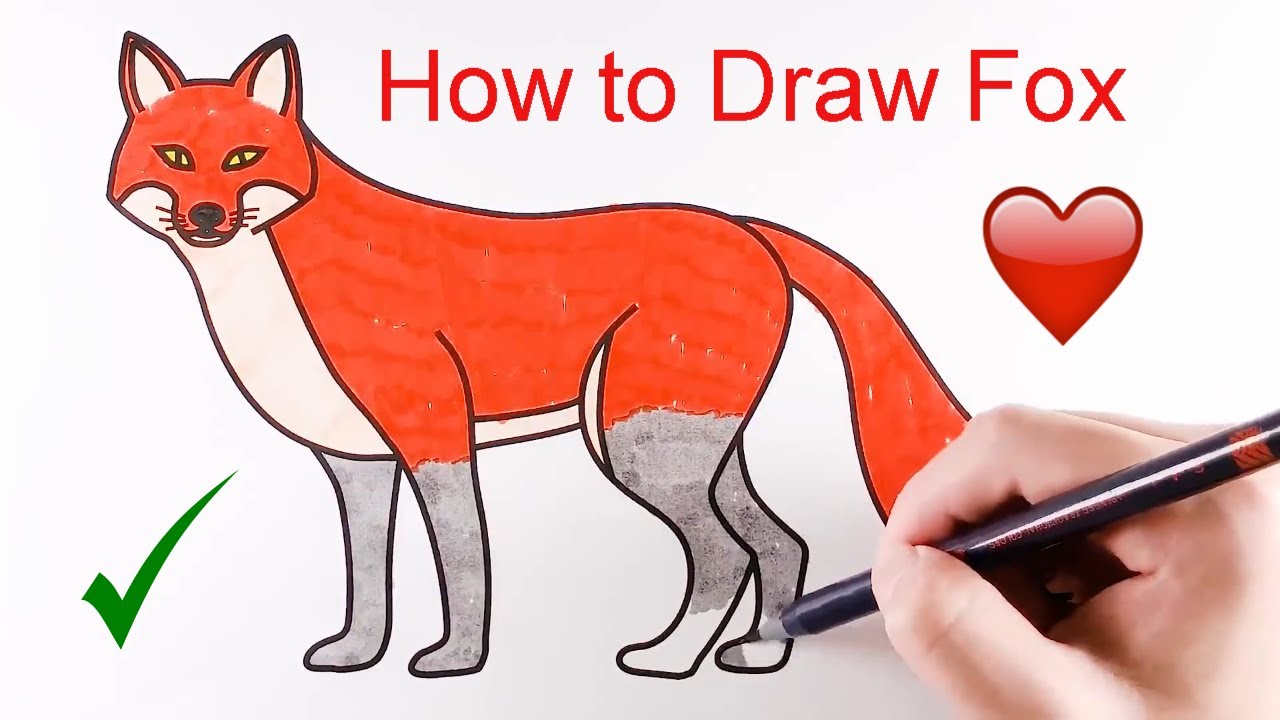 Page Shows How To Learn Step by Step To Draw a Smiling Fox. Developing  Children Skills for Drawing and Coloring. Stock Vector - Illustration of  animal, children: 109139665