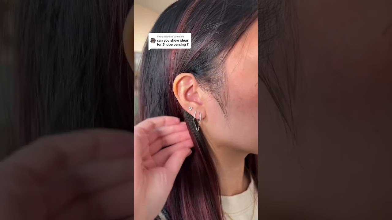 As requested, how to style 3 lobe piercings ✨🫶