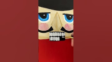 [clip] Painting teeth on a nutcracker! #acrylicpainting #beginner #tutorials #nutcracker