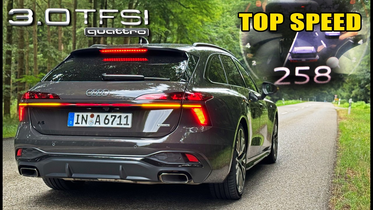 NEW! 2025 Audi A6 C9 3.0 V6 TFSI // 0-100 100-200 & TOP SPEED on AUTOBAHN