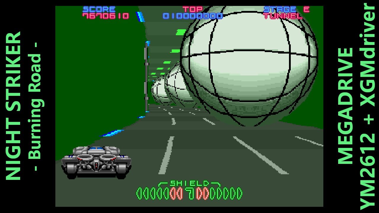 [BGM] NIGHT STRIKER -Burning Road- [MEGADRIVE XGM driver](not MEGA-CD)