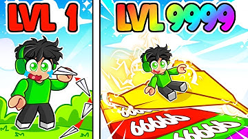 Upgrading NOOB to GOD PAPER PLANE in Roblox