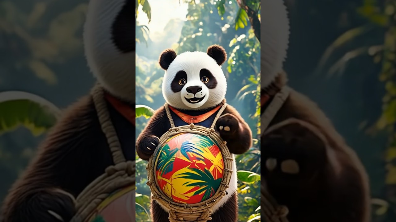 Jungle Drum Parade with Panda, Pig & Lion | Fun Kids Song  