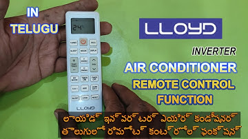 how to use lloyd ac remote function in telugu| lloyd ac remote function demo in telugu
