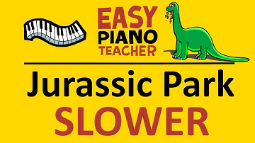How to play Jurassic Park on piano keyboard (movie theme) SLOW easy tutorial video from #EPT