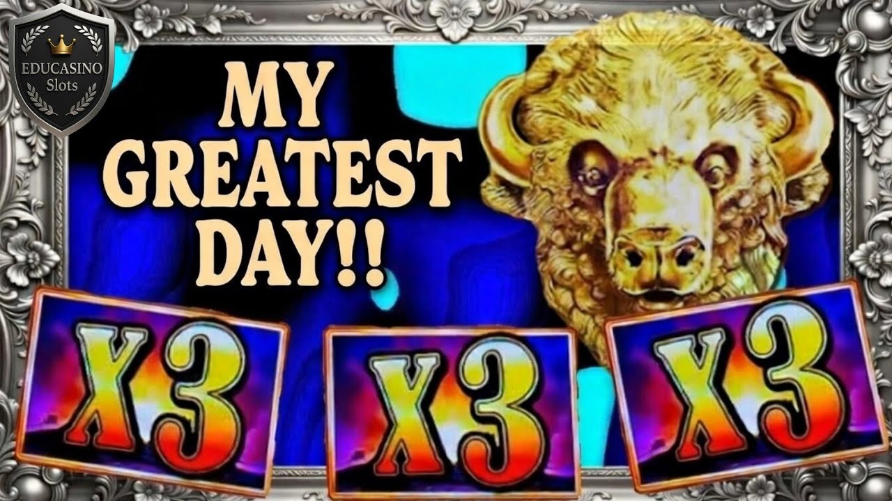 My GREATEST DAY at Buffalo Gold Slot with TRIPLE SUNSETS JACKPOTS! High-Limit