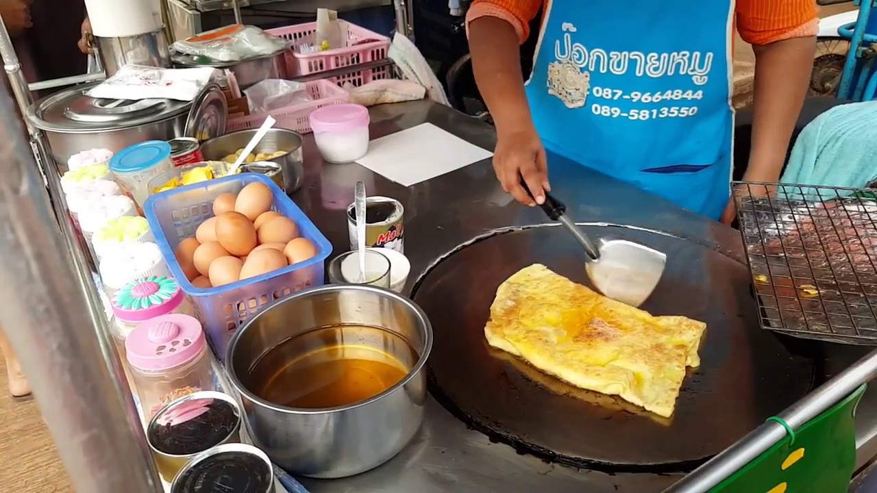 How to make Banana Pancake, Thailand 