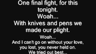 Video thumbnail of "Black Veil Brides-Knives and Pens"