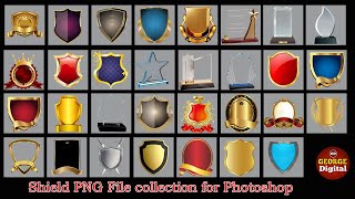 Shield PNG file collection for Photoshop designing (@georgedigital6948)