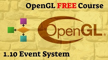 C++ OpenGL Episode 1.10 - Event System