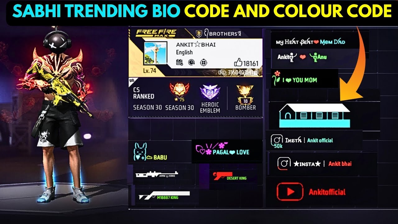 Free Fire All Bio Code ℹ️ | How To Inform Bio Code In Free Fire | ff bio colour code