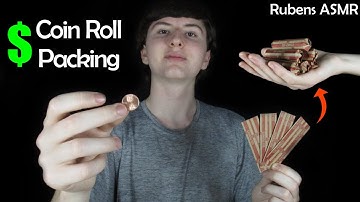 [ASMR] *Sleep Inducing* Filling Coin Rolls (Whispering, Clicking, Tapping)