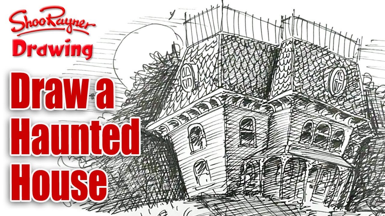 Drawing Process Haunted House  YouTube