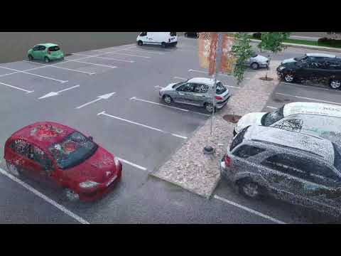 3D point cloud. Car parking lot. DJI Phantom 4 RTK