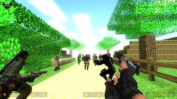 ZOMBIE ESCAPE MOD ON COUNTER-STRIKE: SOURCE, MAP: ZE_minecraft_adventure CSS