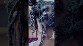 Braidloc Retwist #braidlocs #locs #naturalhair #naturalwoman #natural #shorts #reels