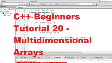 C++ Tutorial for Beginners 20 - Multidimensional Arrays