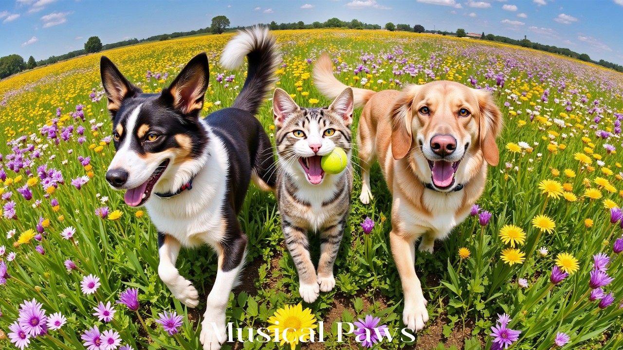 12 часов ТВ для собак и кошек 🐾 Мягкая целебная музыка для животных, которая снимает стресс и спо...