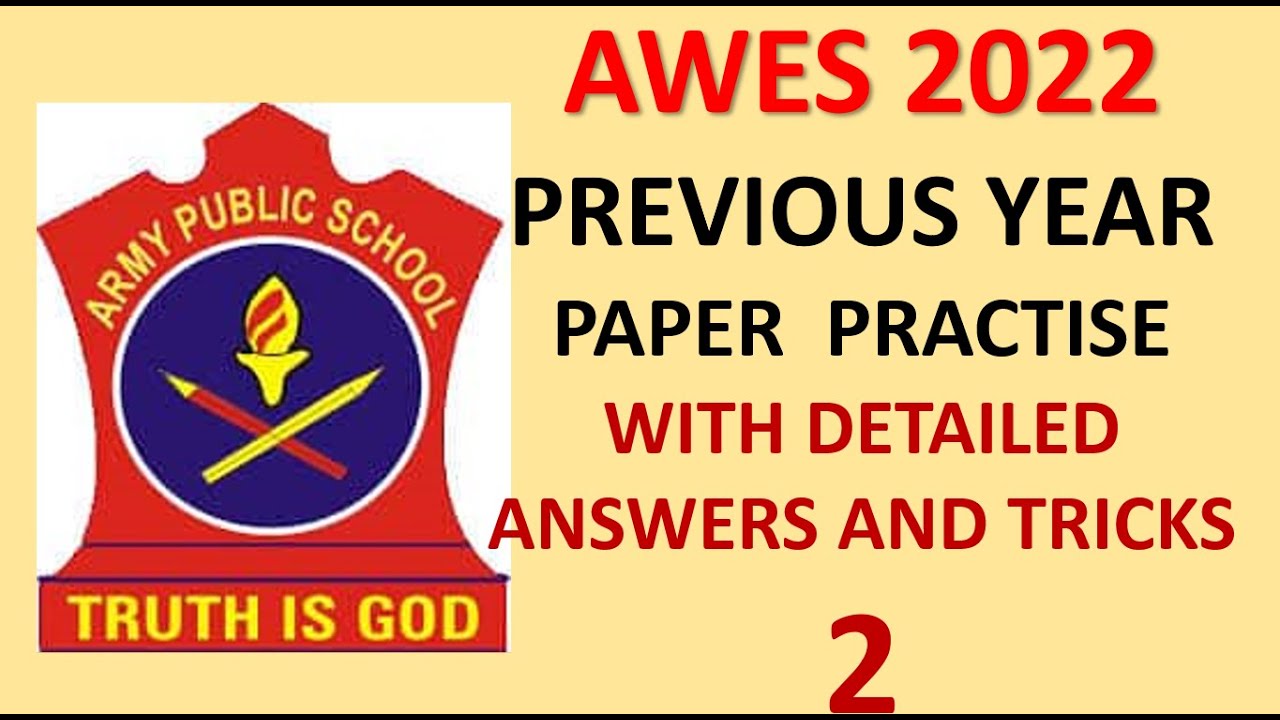 AWES 2022| PREVIOUS YEAR PAPER  PRACTISE IN HINDI AND ENG. WITH DETAILED ANS AND TRICKS