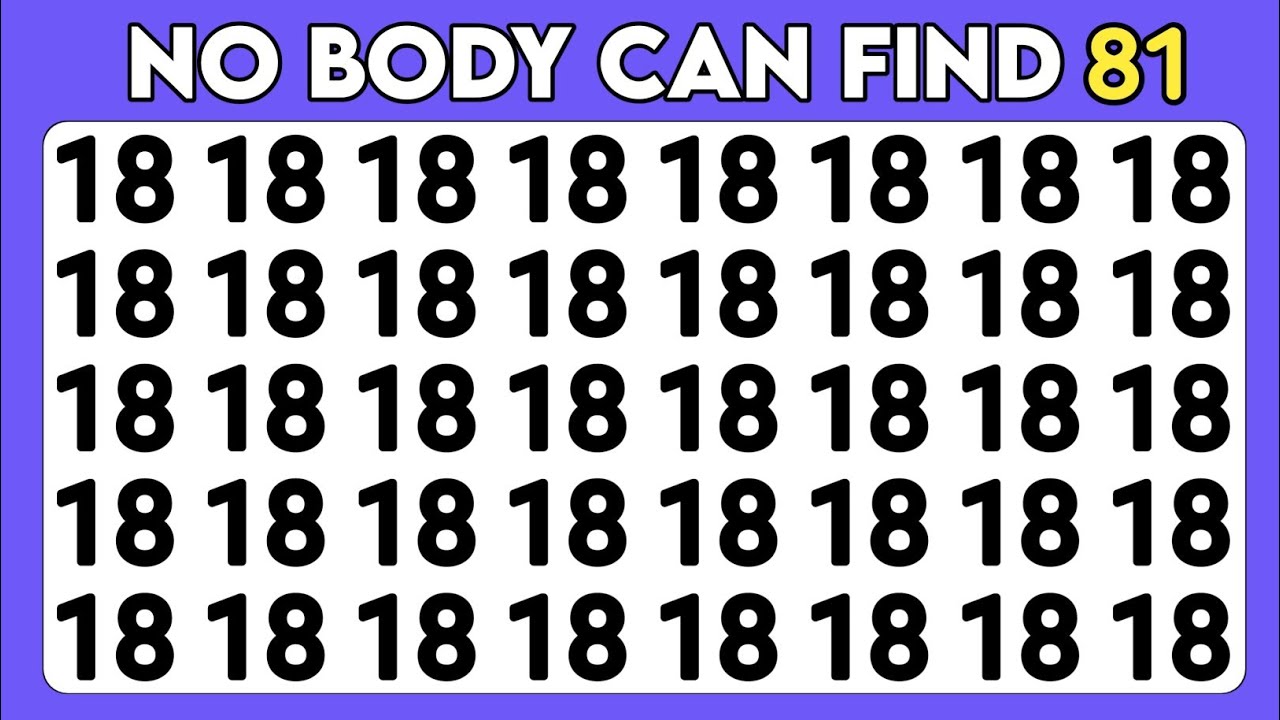 Find The Odd One Out | Test Your Observations Skills Speed | Number And ...