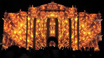 Studio Trika projection mapping on Mysuru Townhall