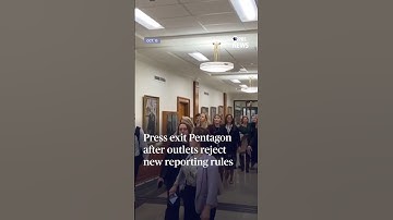 WATCH: Press exit Pentagon after outlets reject new reporting rules