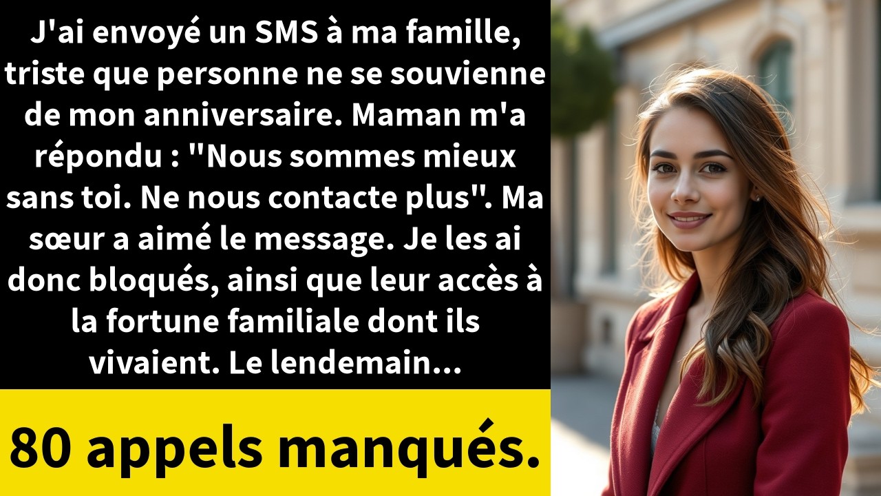 « Tu voulais de l’espace ? Je te le donne. » Ces mots, je ne les ai pas dits ce jour-là. Pas encore. Ce mardi matin, j’ai simplement envoyé un message à ma famille depuis ma cuisine, un simple «...