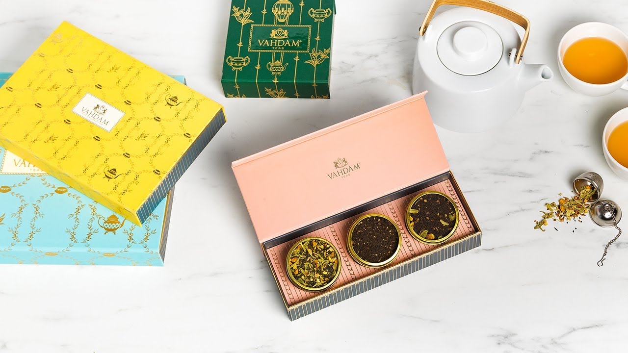 Vahdam Teas Assorted Loose Leaf Teas Gift Box YouTube