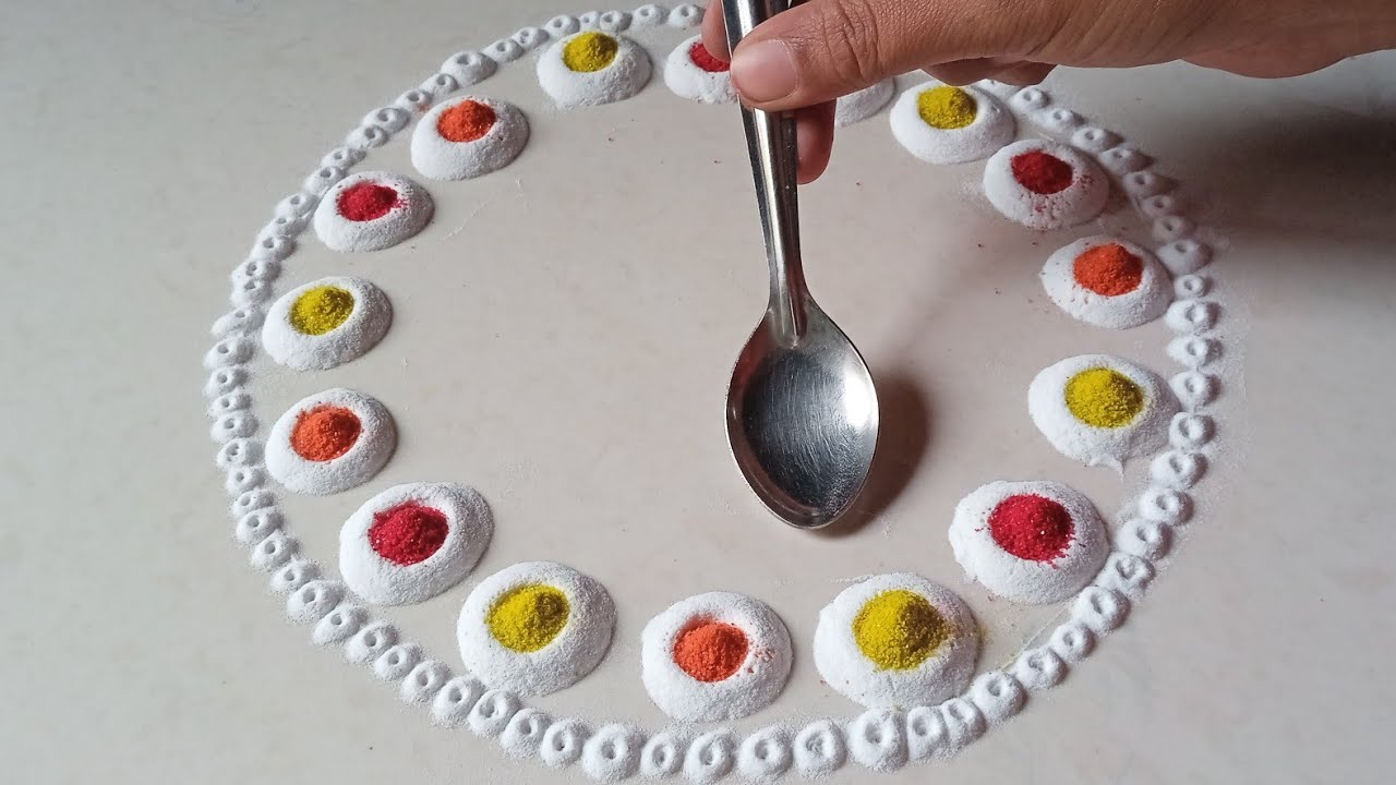 Easy Diwali🦚 Rangoli/Simple Peacock Rangoli For Diwali /Easy Peacock ...