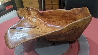 Making A Sheoake Resin Power Carved Bowl