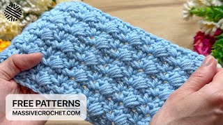 Super Easy Crochet Pattern for Beginners!  NEW Crochet Stitch for Baby Blanket, Bag and Shawl