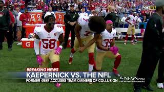 Former quarterback Colin Kaepernick files grievance against NFL owners