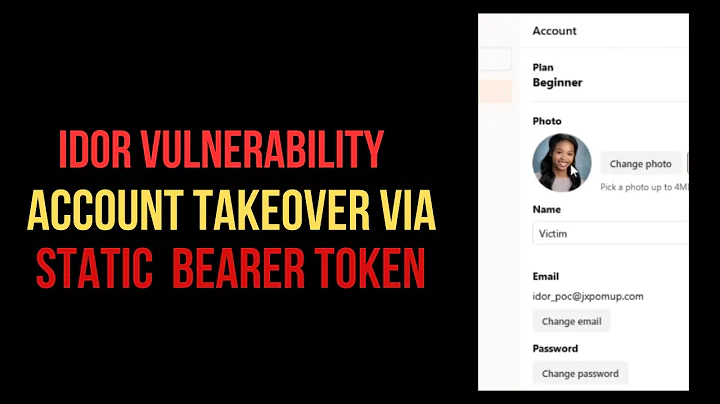 IDOR Vulnerability: Full Account Takeover via Static Bearer Token | Bug Bounty Case Study #poc