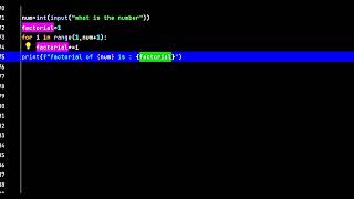 FACTORIAL PROGRAM USING PYTHON IN EASY WAY