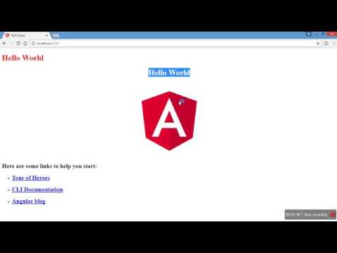 Interpolation and Property binding in Angular 5 tutorial-6(Hindi/Urdu)