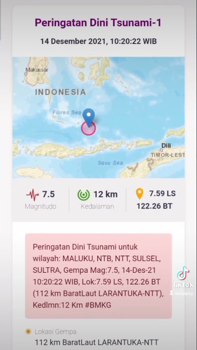 Detik Detik Bunyi Radar gempa bumi🌎 yang menguncang NTT😭