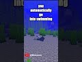 Sprint underwater #shorts  #minecraft #minecraftshorts