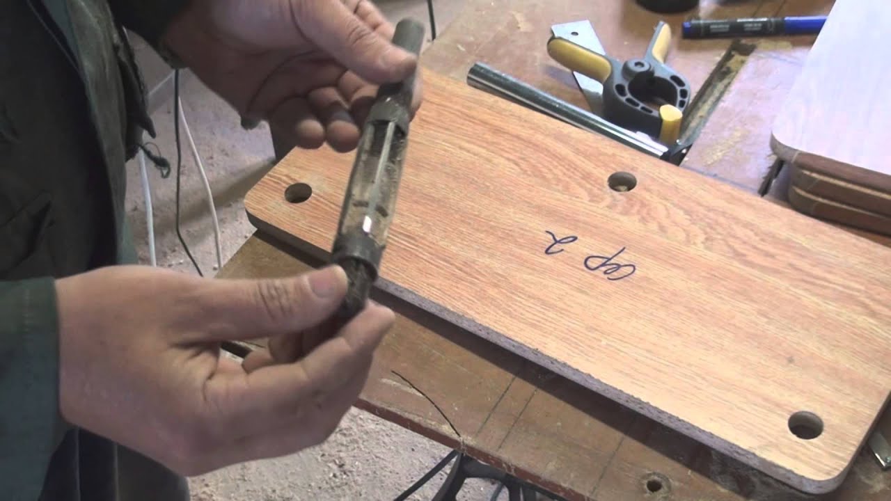 Как расширить отверстие по 25 трубу. Самодельная мебель - YouTube