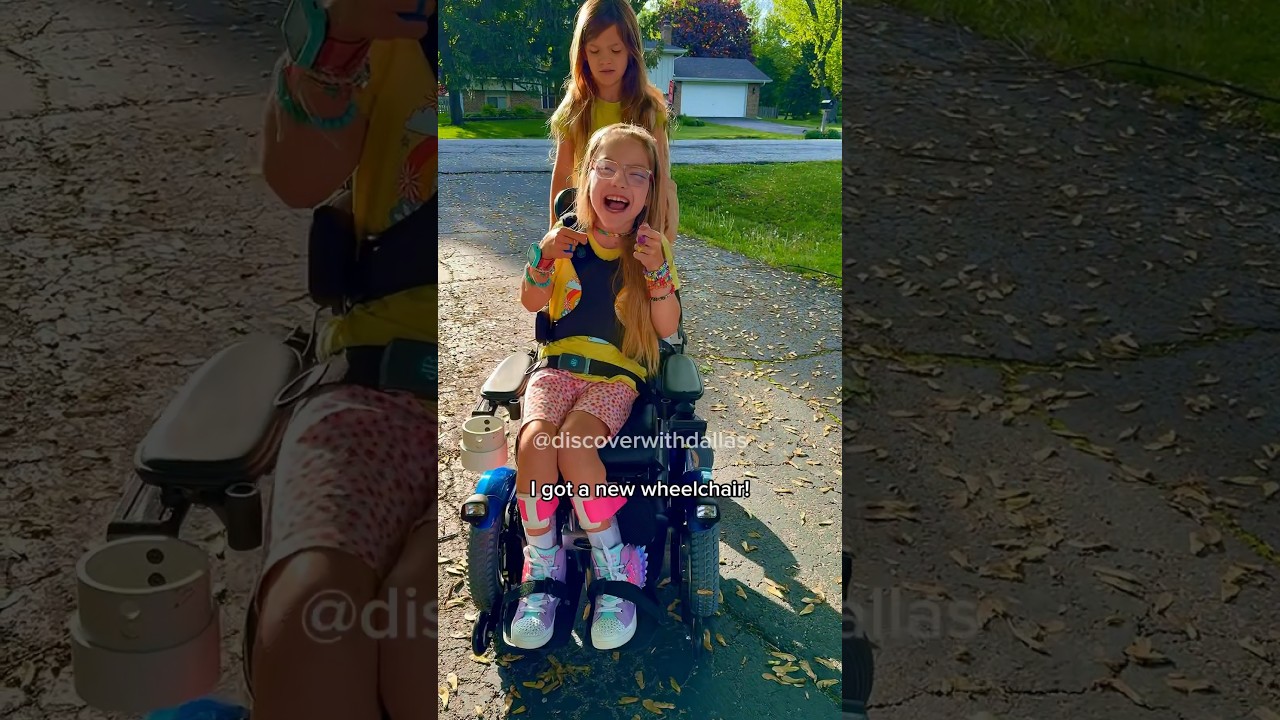 Going to school for the first time in new wheelchair! 