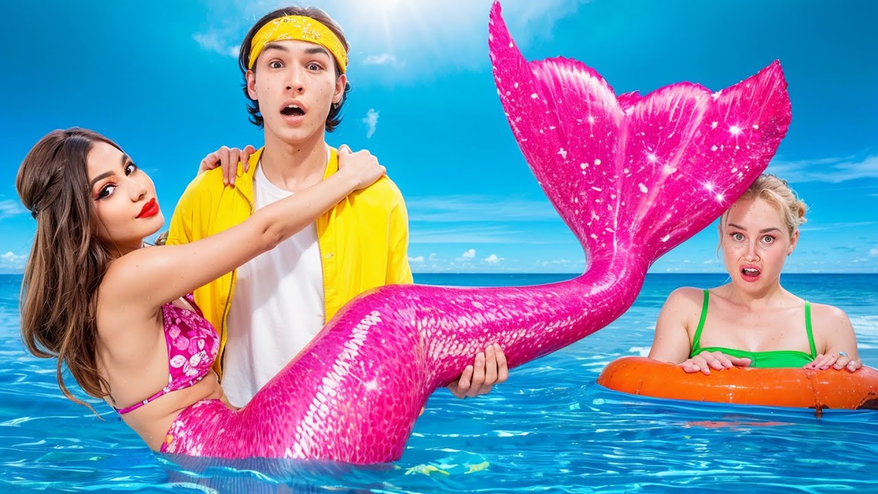 He saved a girl - but caught a MERMAID! - YouTube