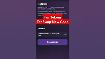 Fan Tokens Code | Tapswap Task Code | Tapswap Video Code | Tapswap New Code