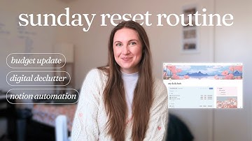 my sunday reset routine feat. notion | staying organized, digital declutter, & budgeting