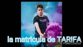 Matrícula Del Coche De Tarifa