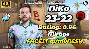 NiKo w/m0NESY vs xfl0ud/yxngstxr/Alkaren (mirage) | FACEIT avg 4080 Elo #cs2 #niko